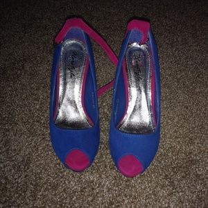 Blue & Fuchsia Wedges